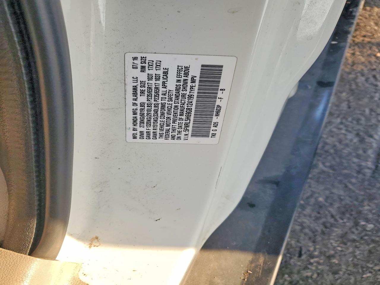 2016 HONDA ODYSSEY EXL photo 13