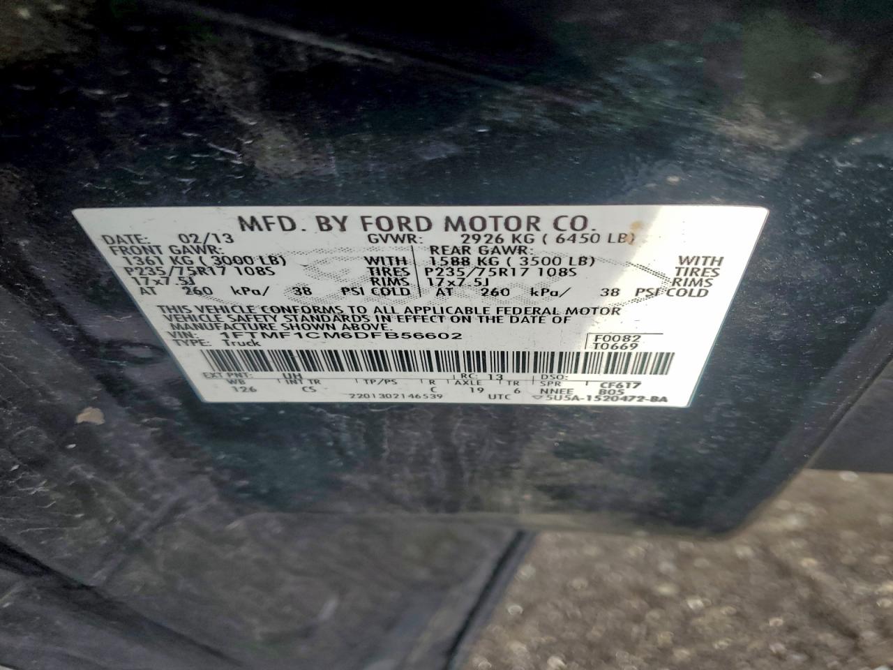 2013 FORD F150 photo 12