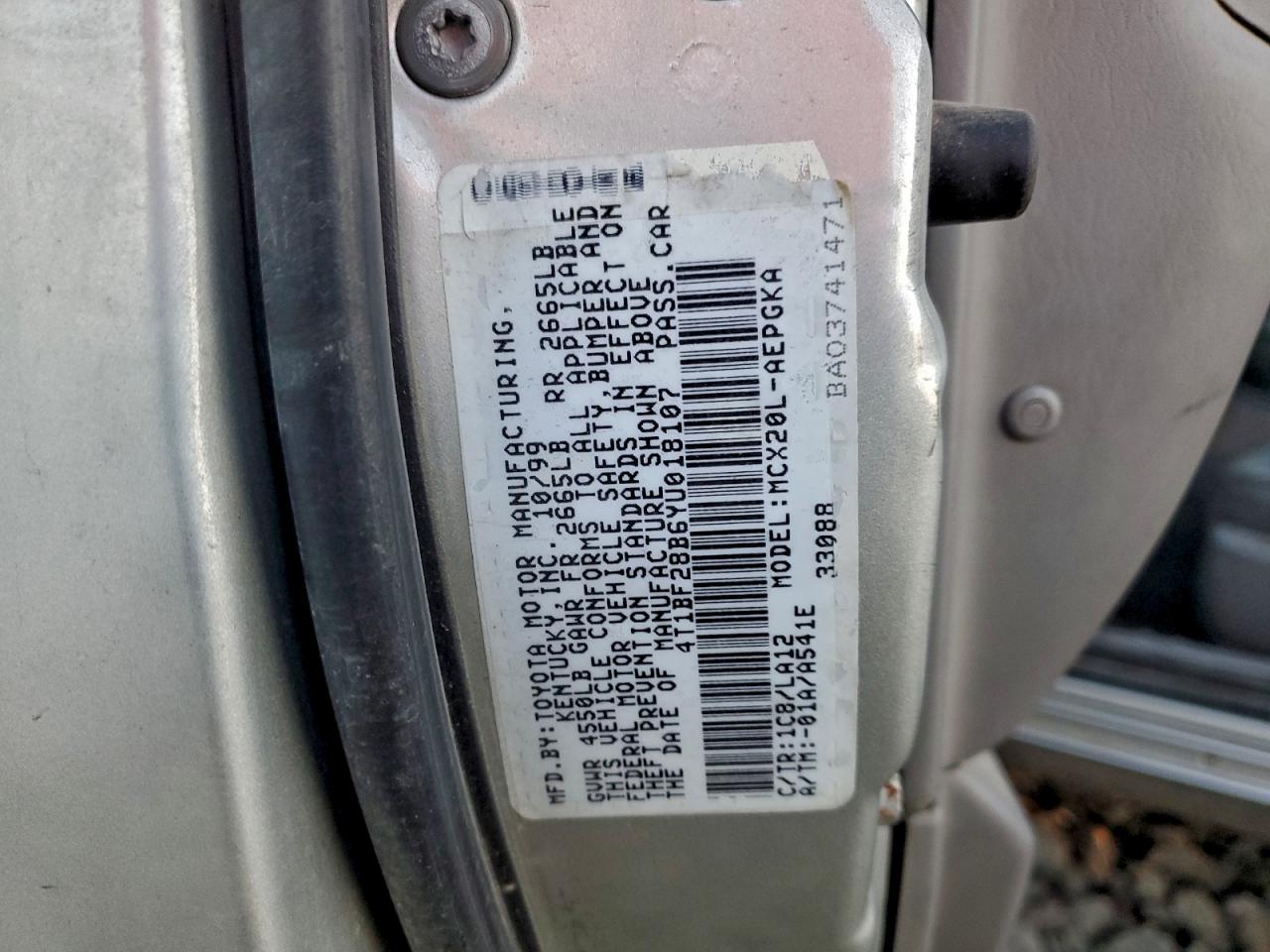 2000 TOYOTA AVALON XL photo 12