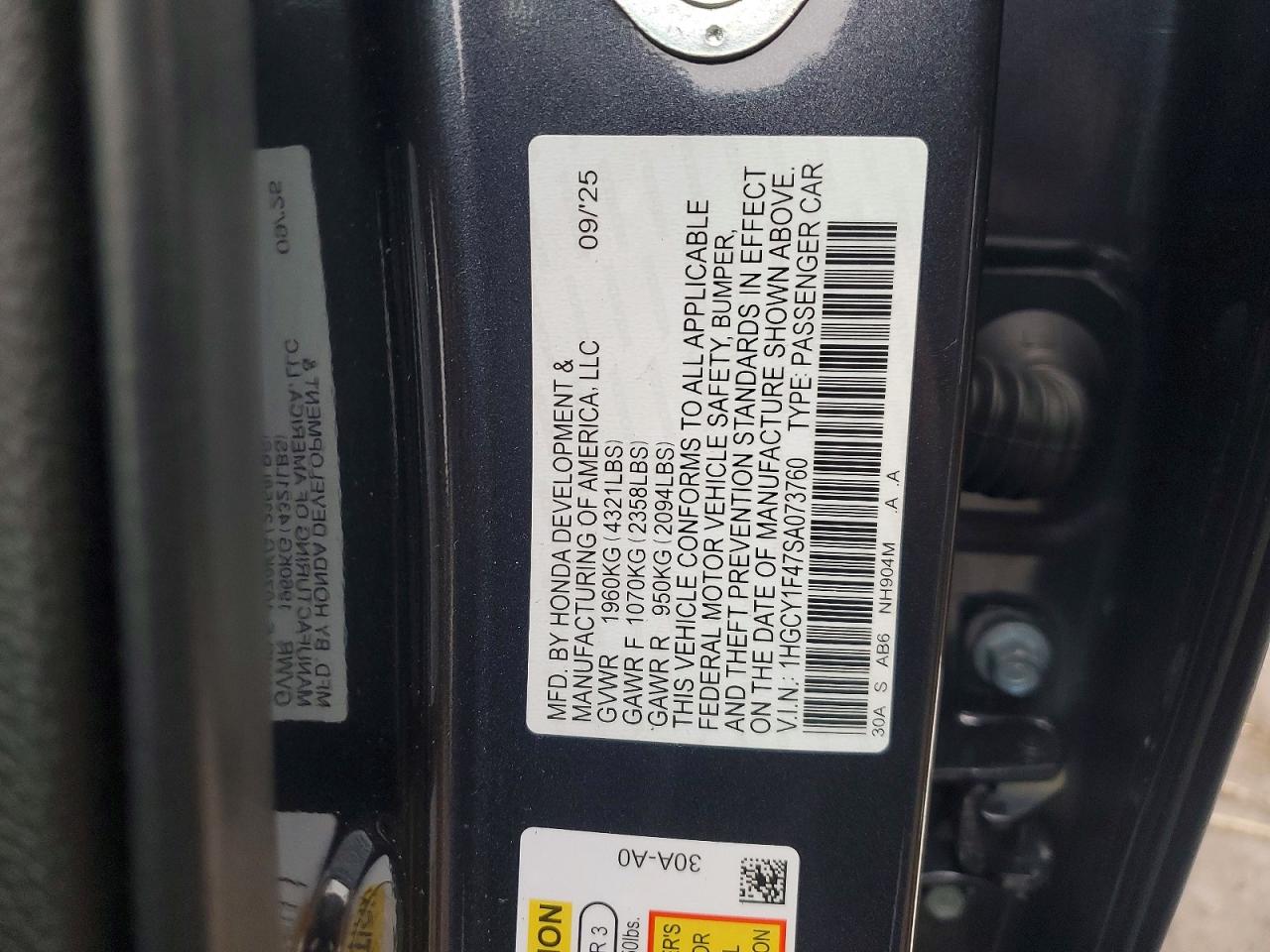 2025 HONDA ACCORD SE photo 12