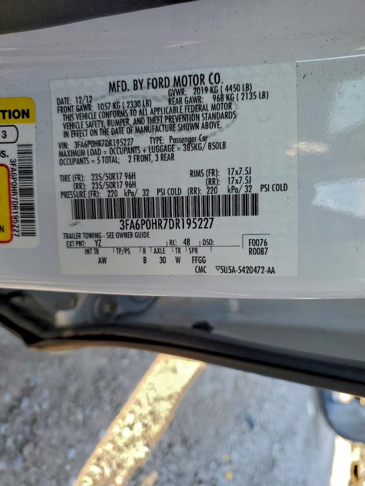2013 FORD FUSION SE photo 37