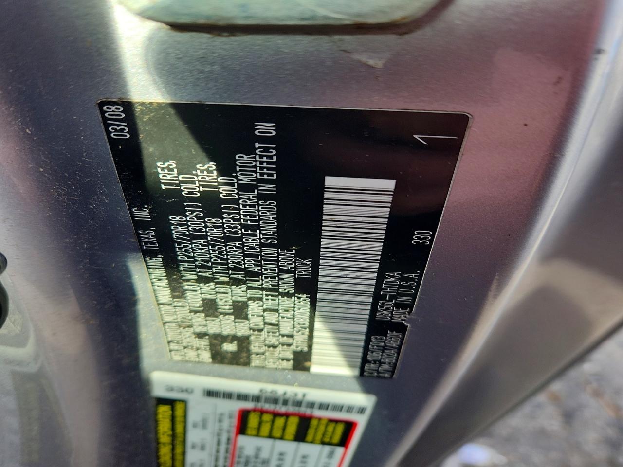 2008 TOYOTA TUNDRA photo 12