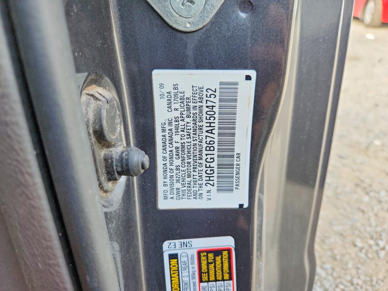 2010 HONDA CIVIC LX photo 12