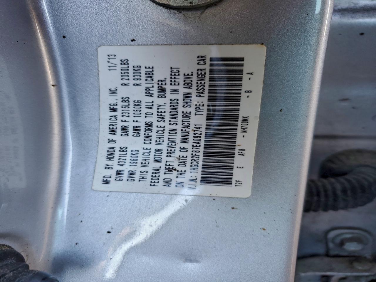 2014 HONDA ACCORD EXL photo 12