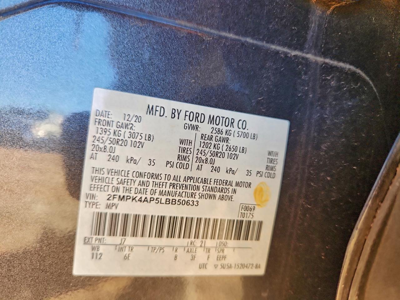 2020 FORD EDGE ST photo 13