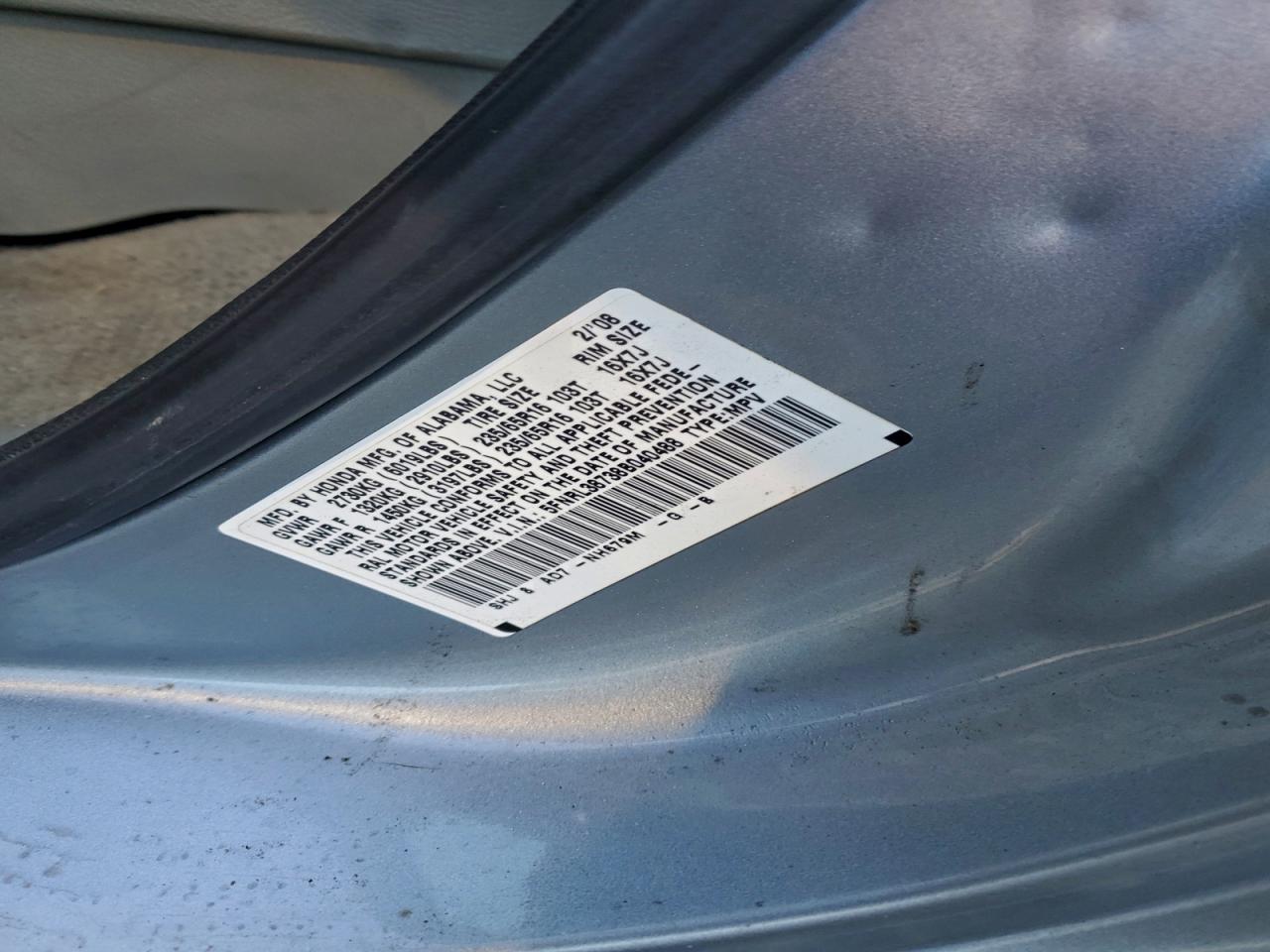 2008 HONDA ODYSSEY EXL photo 13