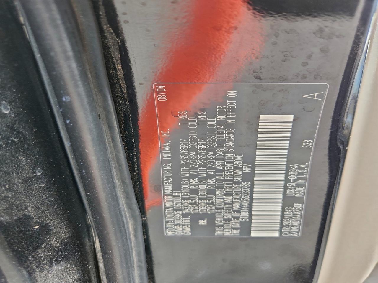 2005 TOYOTA SEQUOIA SR5 photo 13