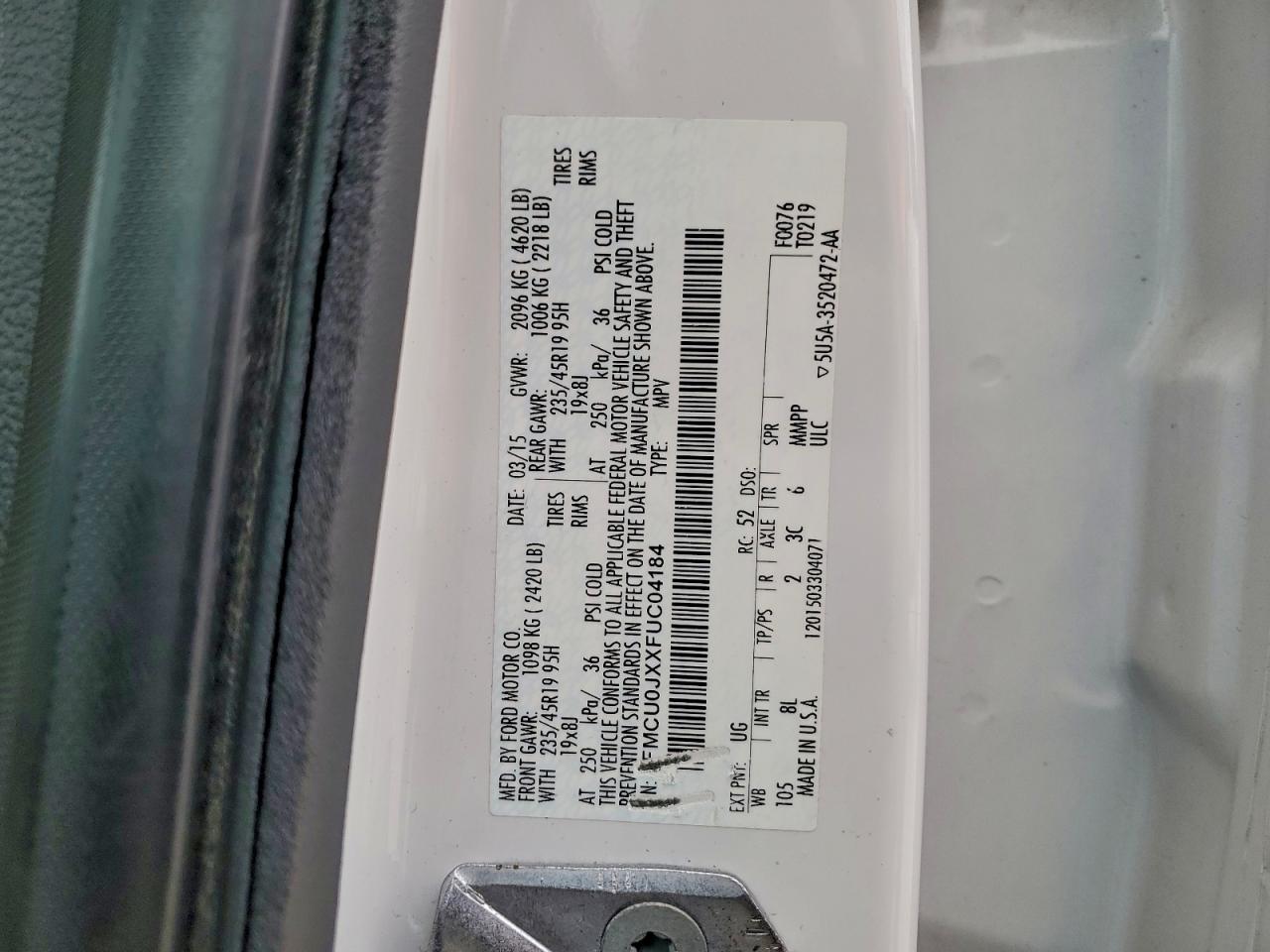 2015 FORD ESCAPE TITANIUM photo 25
