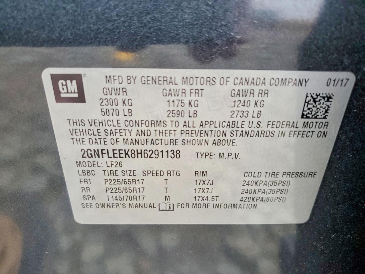 2017 CHEVROLET EQUINOX LS photo 13
