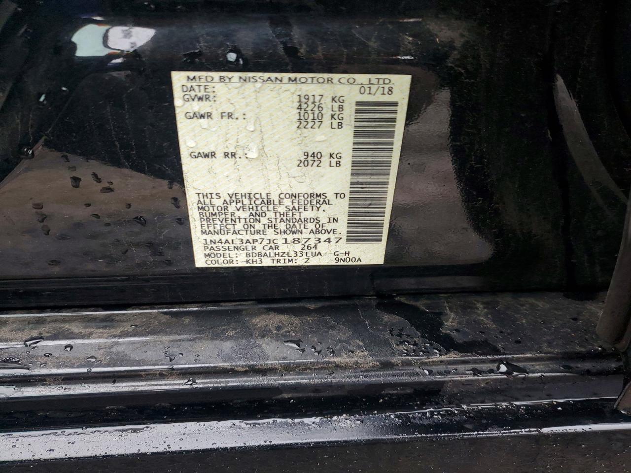 2018 NISSAN ALTIMA 2.5 photo 12