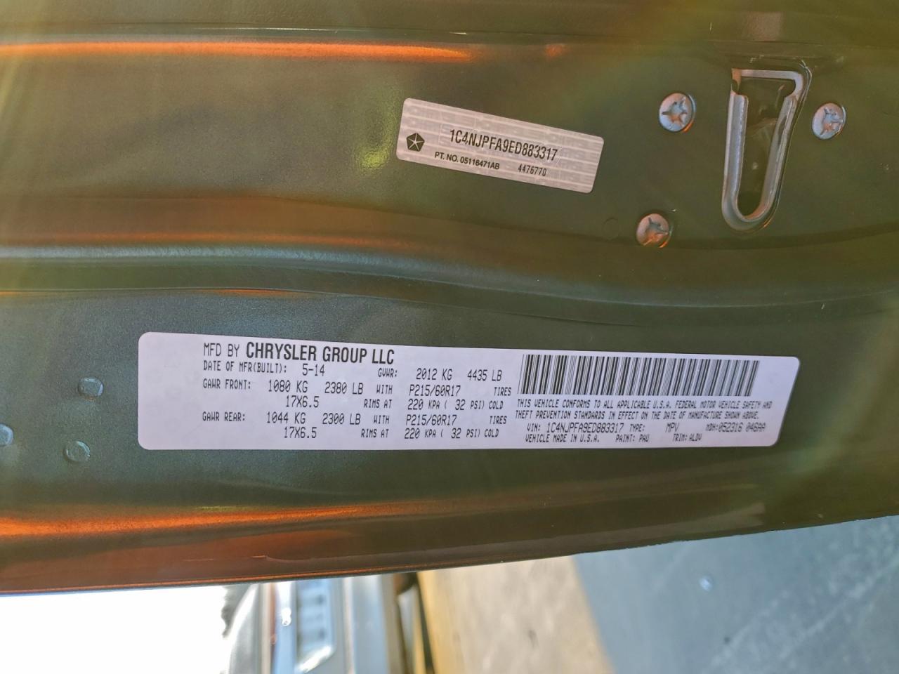 2014 JEEP PATRIOT LATITUDE photo 25