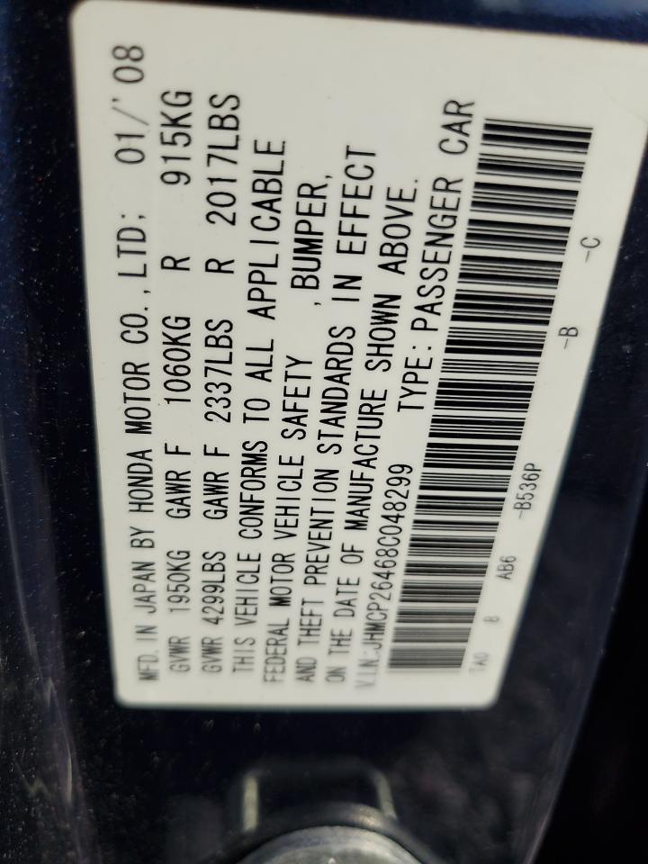 2008 HONDA ACCORD LXP photo 12