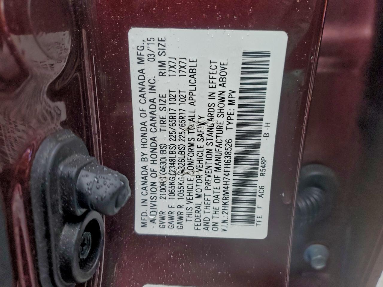 2015 HONDA CR-V EXL photo 37