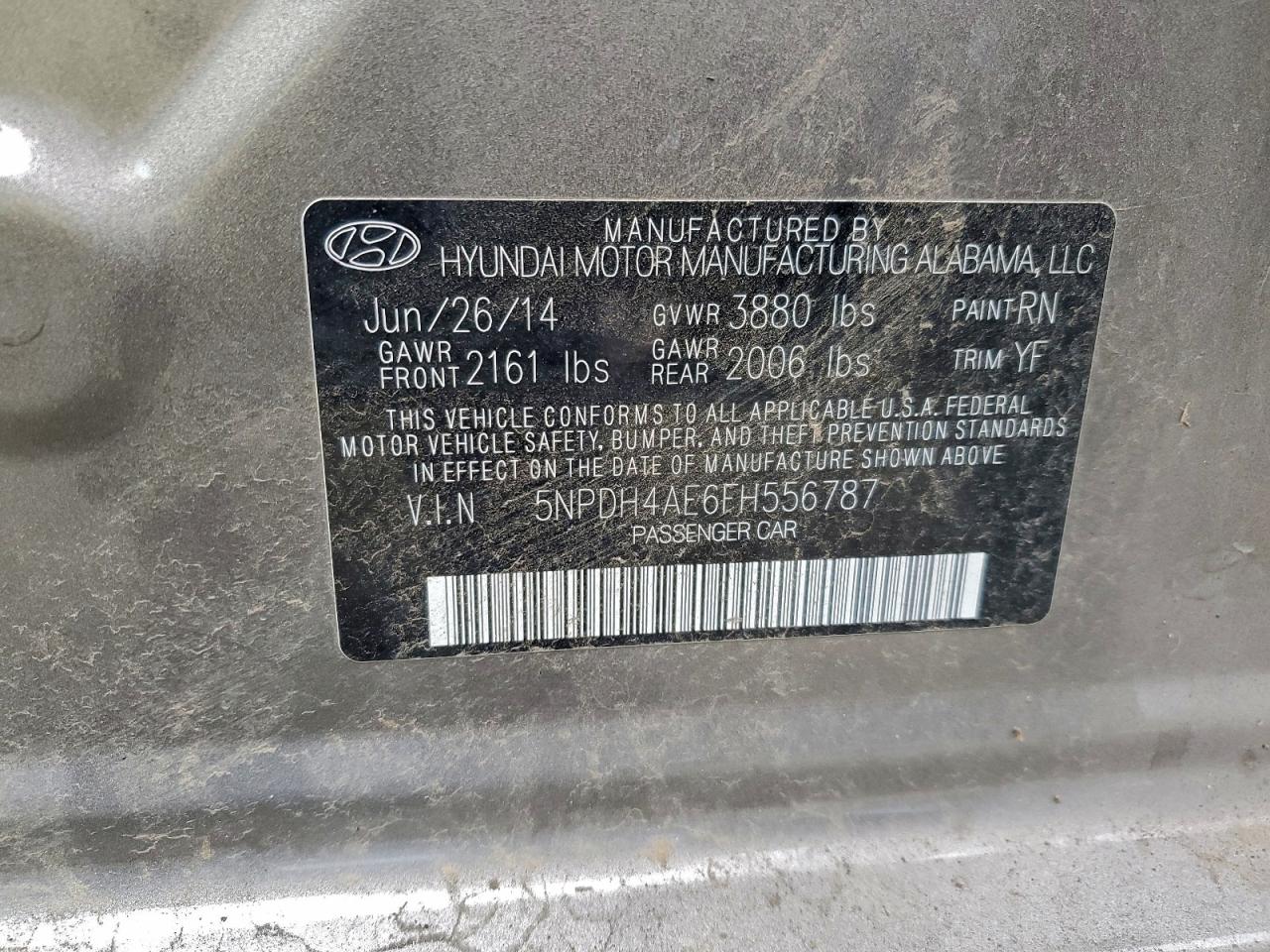 2015 HYUNDAI ELANTRA SE photo 12