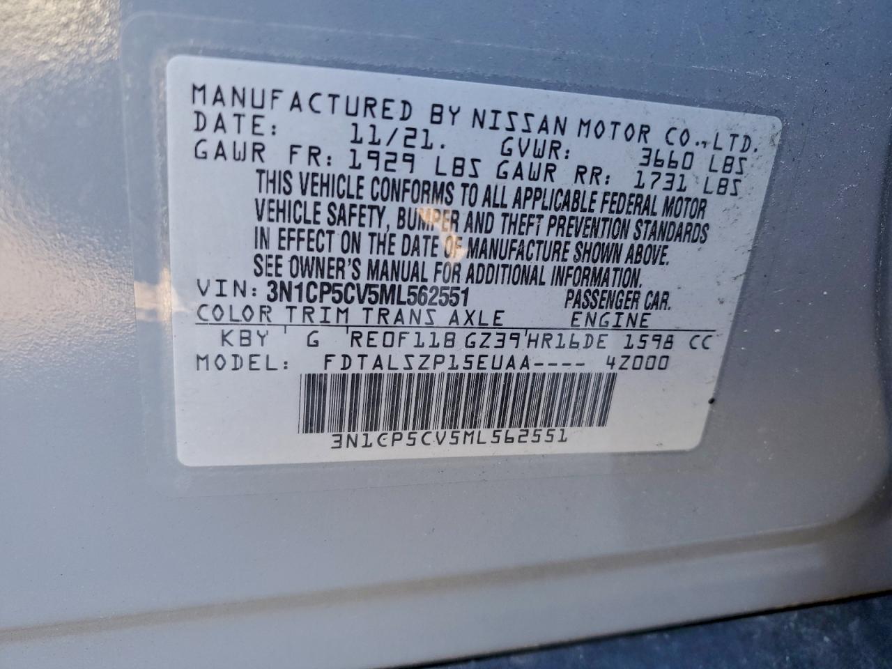 2021 NISSAN KICKS SV photo 13