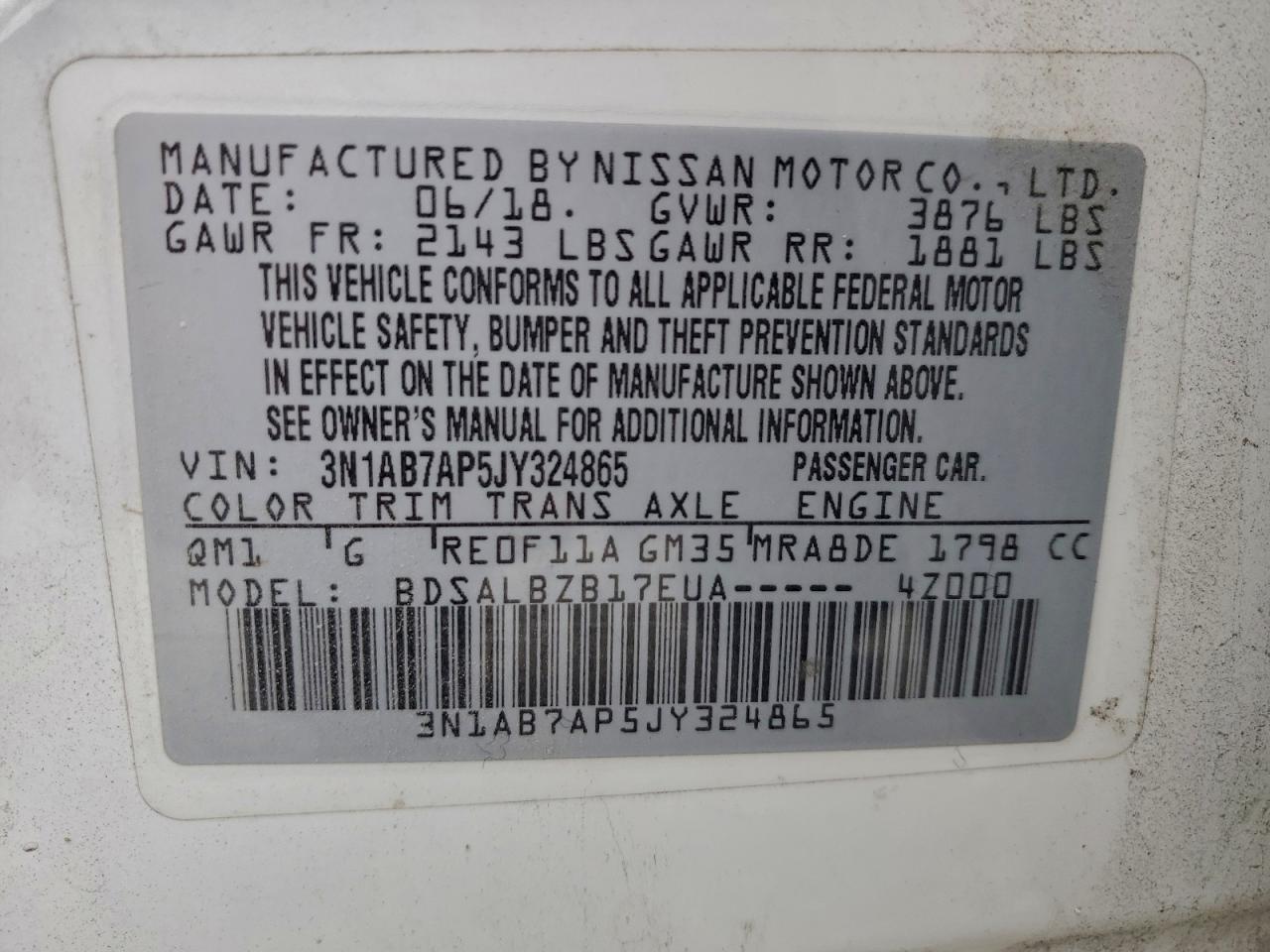 2018 NISSAN SENTRA S photo 12
