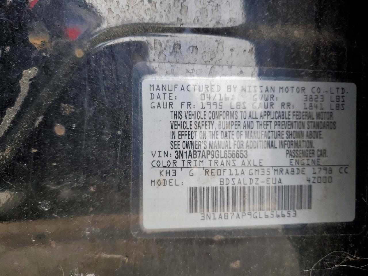 2016 NISSAN SENTRA SV photo 13