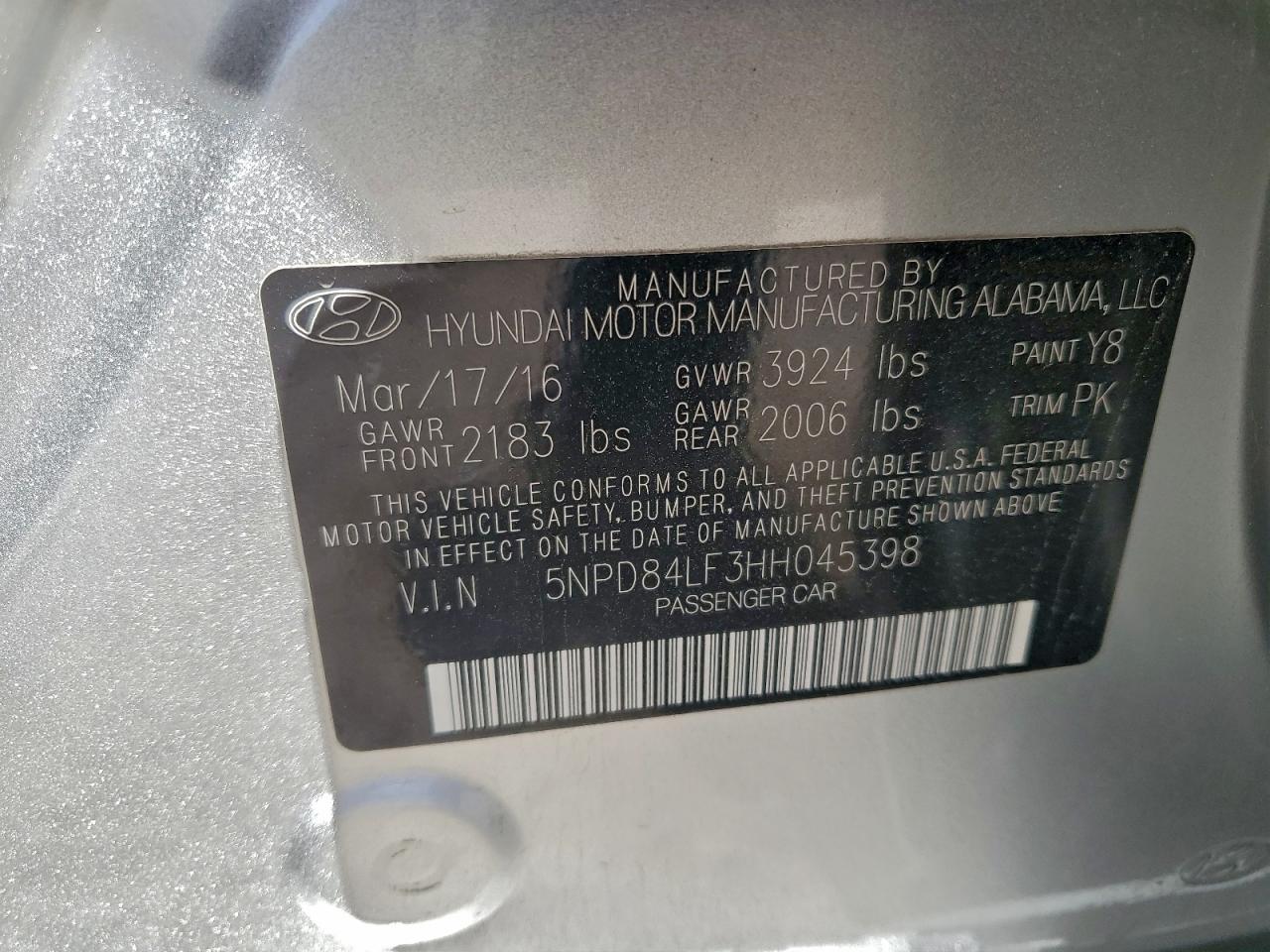 2017 HYUNDAI ELANTRA SE photo 13