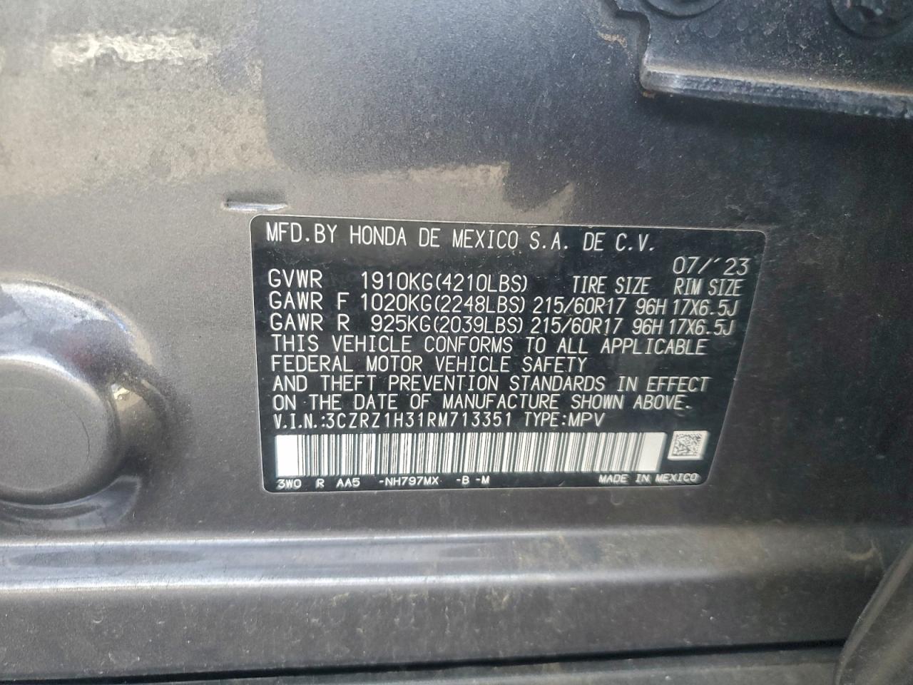2024 HONDA HR-V LX photo 37