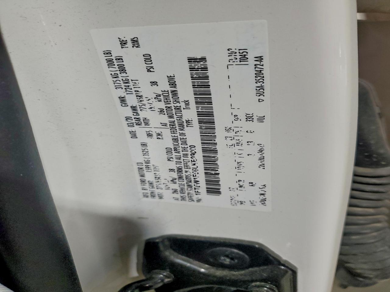 2020 FORD F150 SUPERCREW photo 12