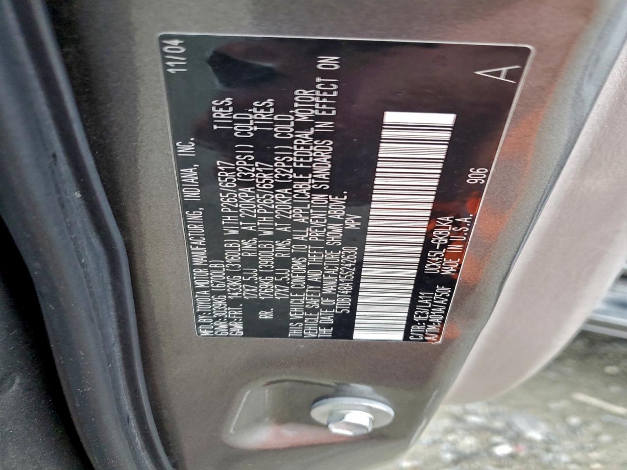 2005 TOYOTA SEQUOIA LIMITED photo 13