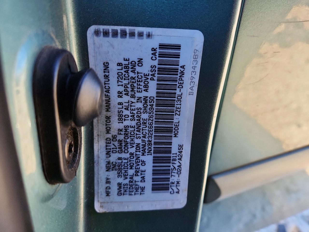 2006 TOYOTA COROLLA CE photo 12