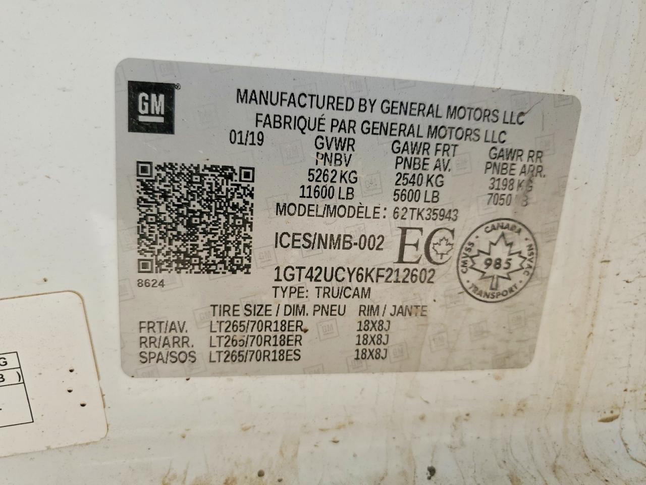 2019 GMC SIERRA K3500 SLE photo 12