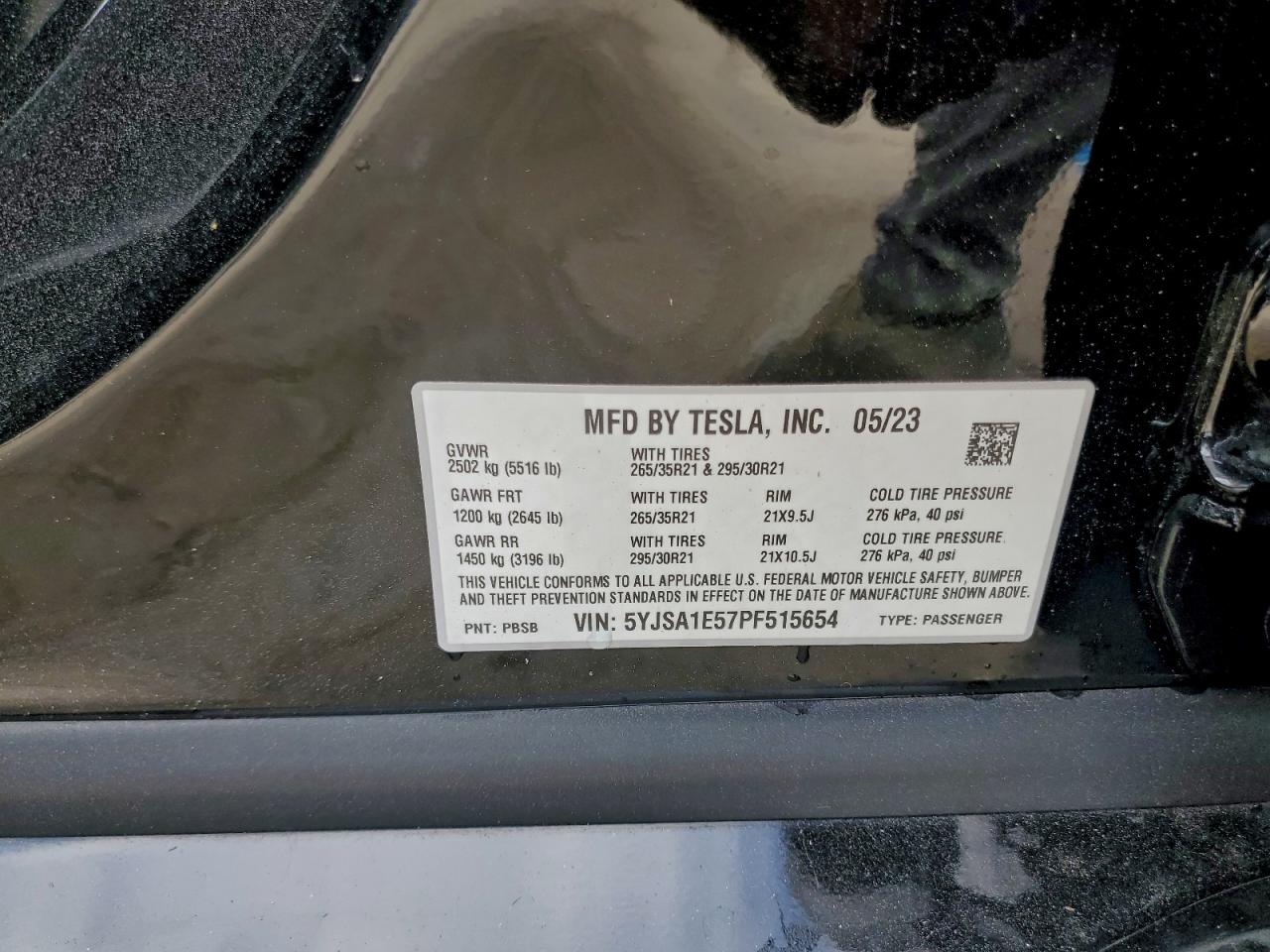 2023 TESLA MODEL S photo 12