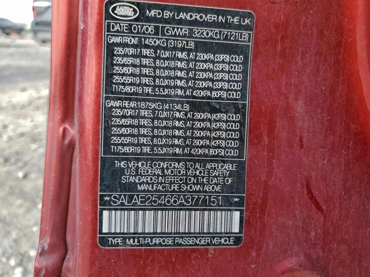 2006 LAND ROVER LR3 SE photo 25