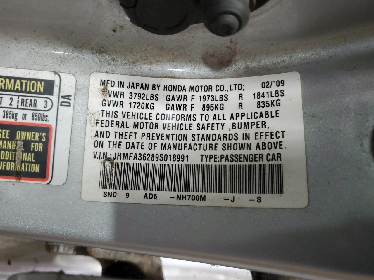 2009 HONDA CIVIC HYBRID photo 23