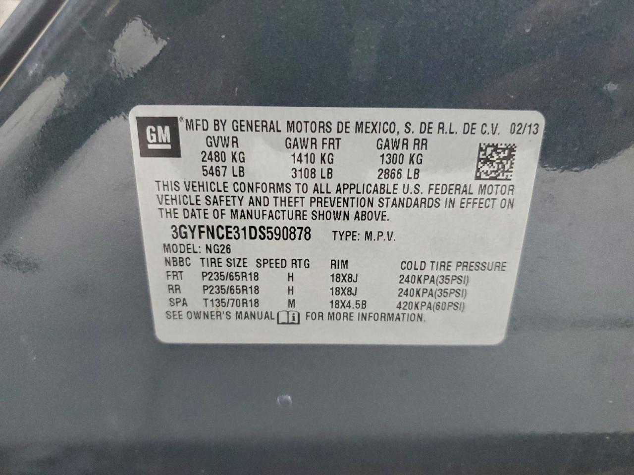 2013 CADILLAC SRX