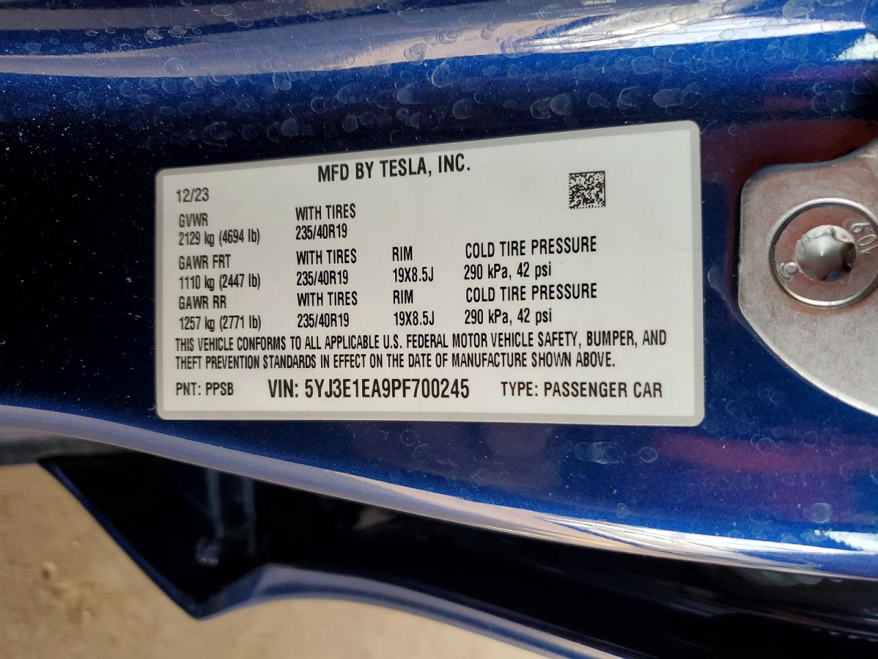 2023 TESLA MODEL 3 photo 27