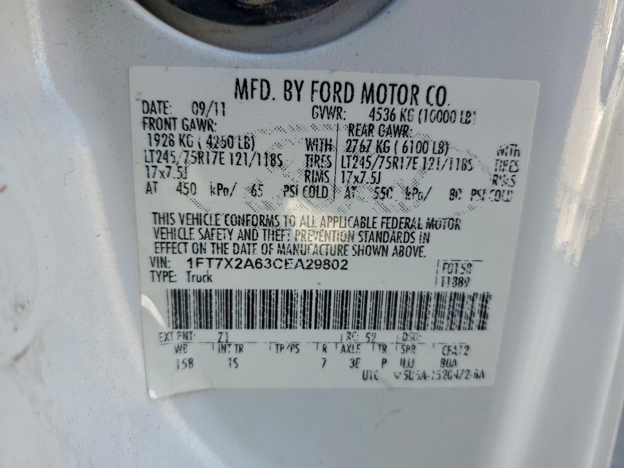 2012 FORD F250 SUPER DUTY photo 23