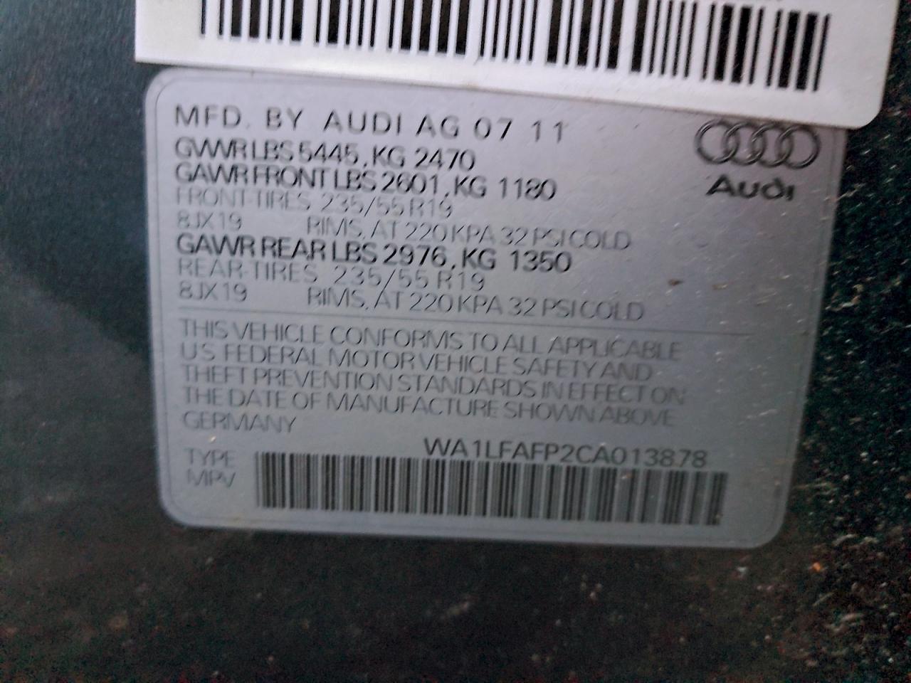2012 AUDI Q5 PREMIUM PLUS photo 13