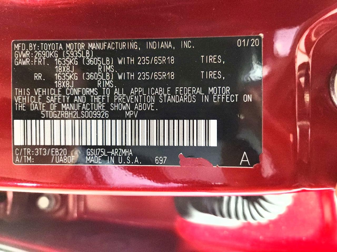 2020 TOYOTA HIGHLANDER XLE photo 13