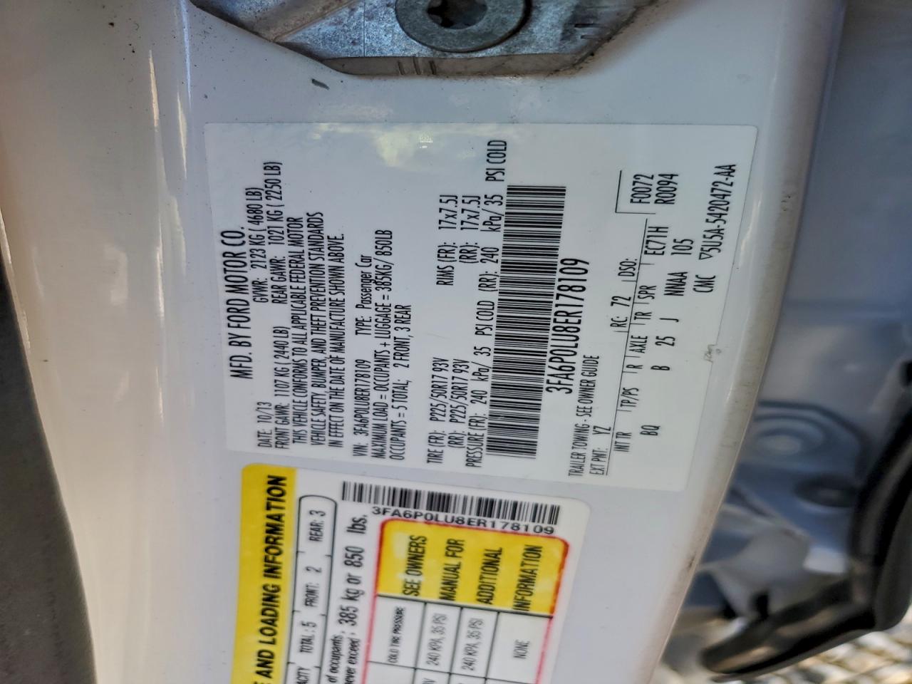 2014 FORD FUSION SE HYBRID photo 12