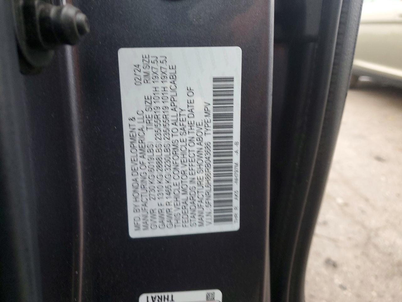 2024 HONDA ODYSSEY TOURING photo 12