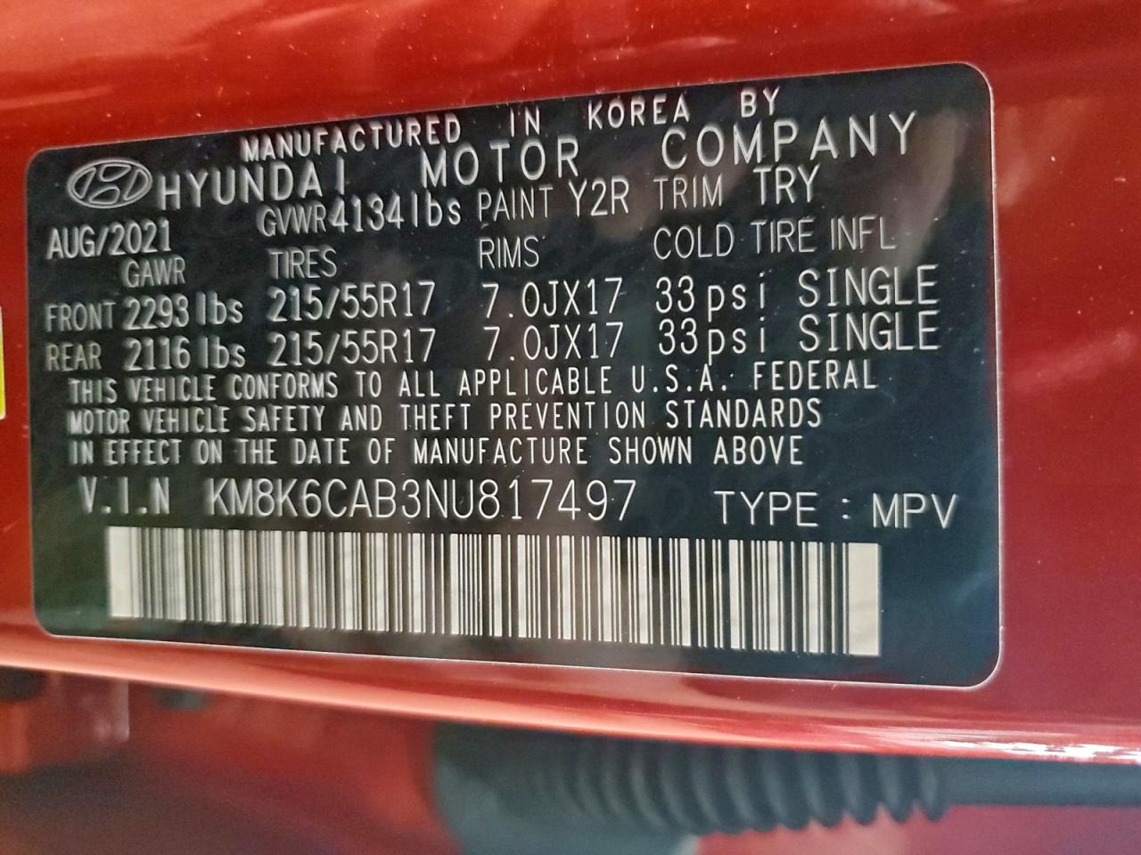 2022 HYUNDAI KONA SEL photo 13