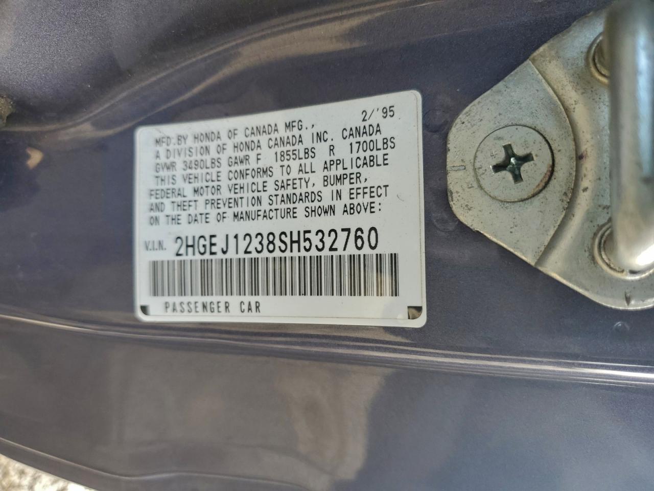 1995 HONDA CIVIC EX photo 12