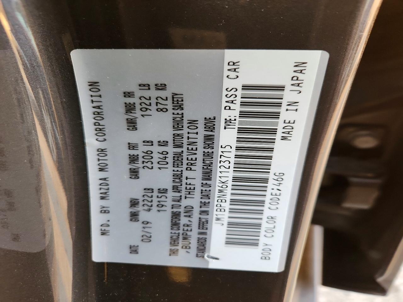 2019 MAZDA 3 PREMIUM photo 13