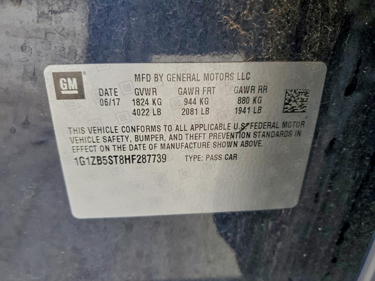 2017 CHEVROLET MALIBU LS photo 12