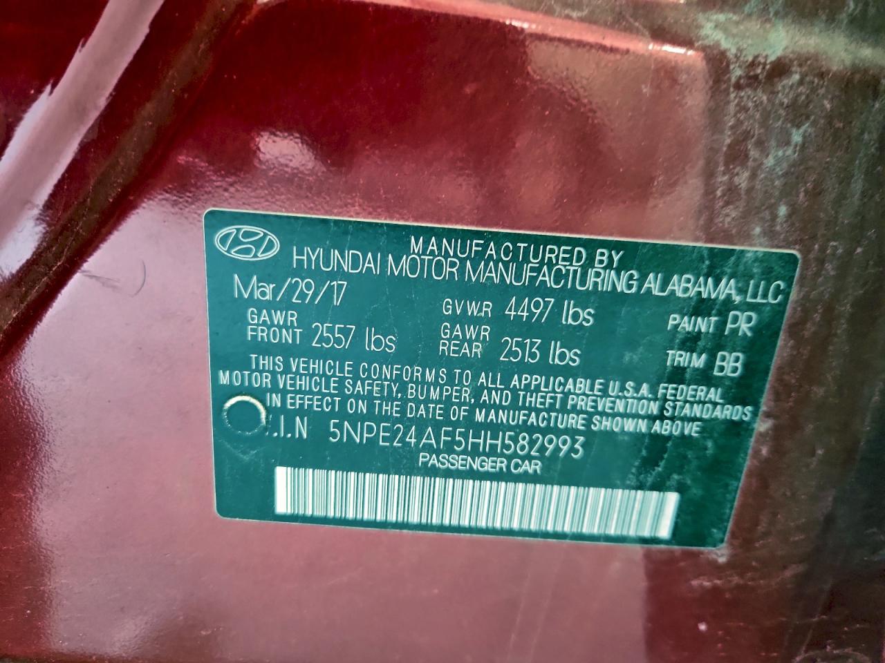 2017 HYUNDAI SONATA SE photo 12