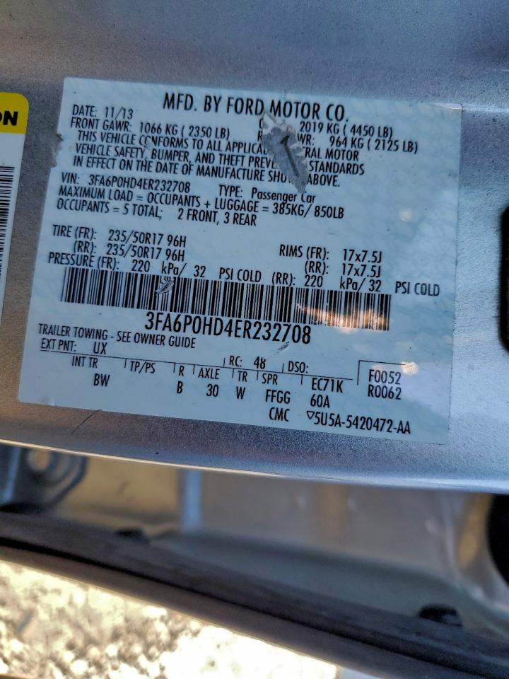 2014 FORD FUSION SE photo 34