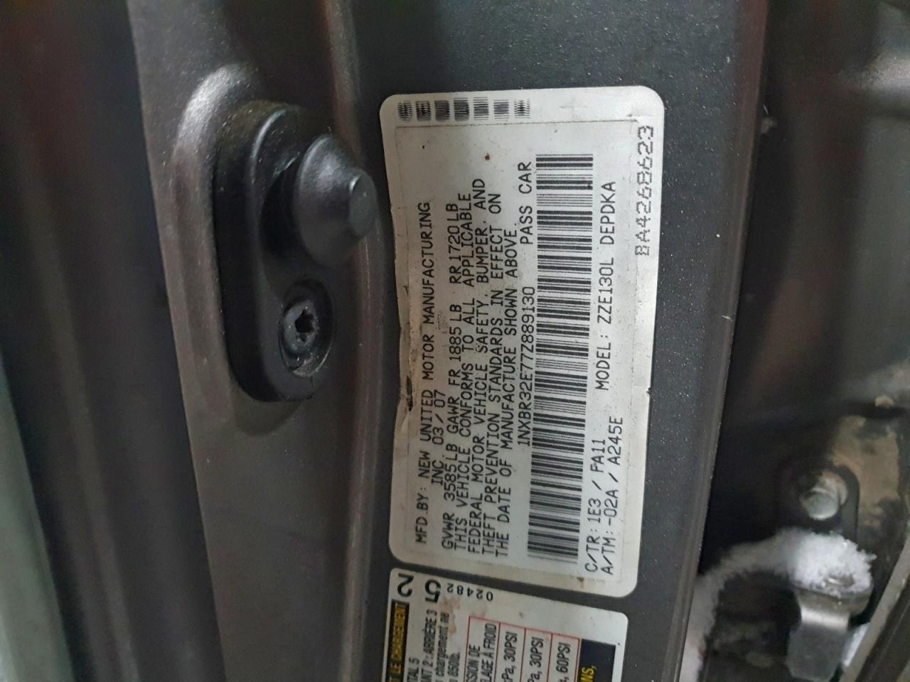 2007 TOYOTA COROLLA CE photo 12