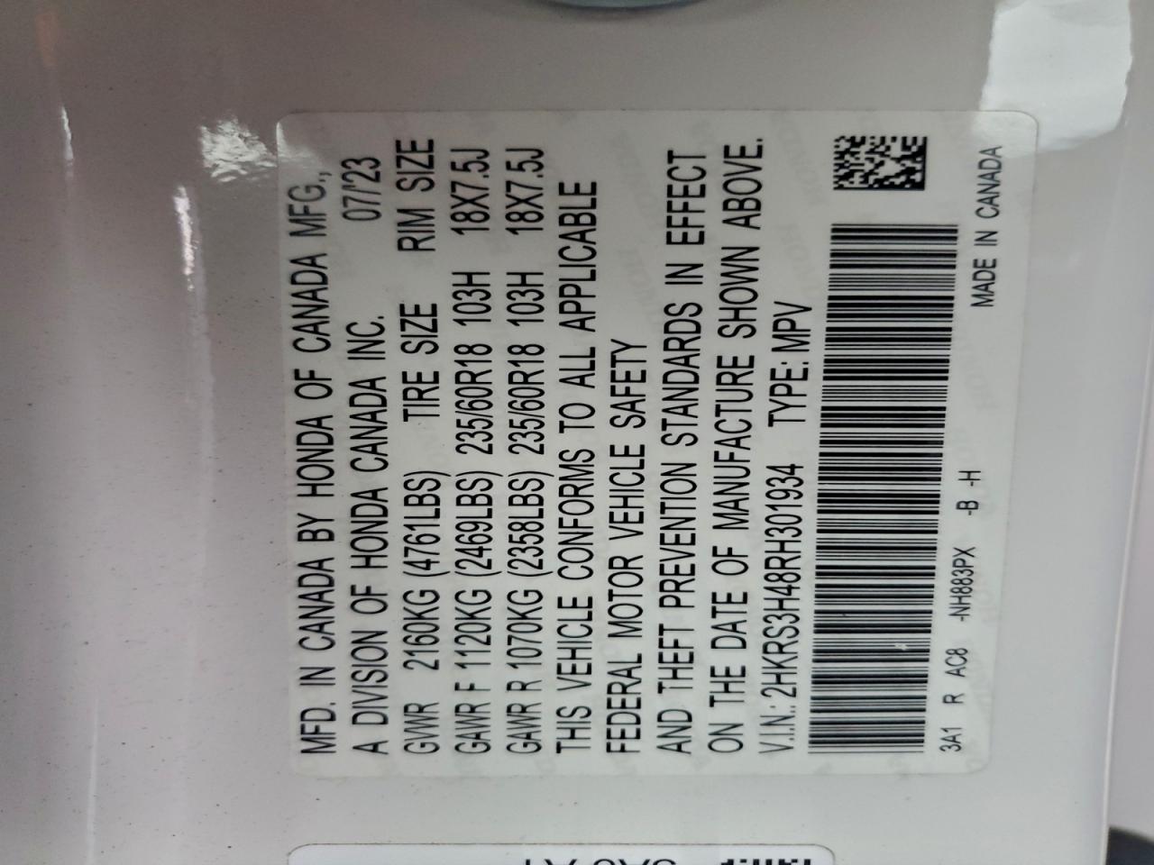 2024 HONDA CR-V EX photo 14