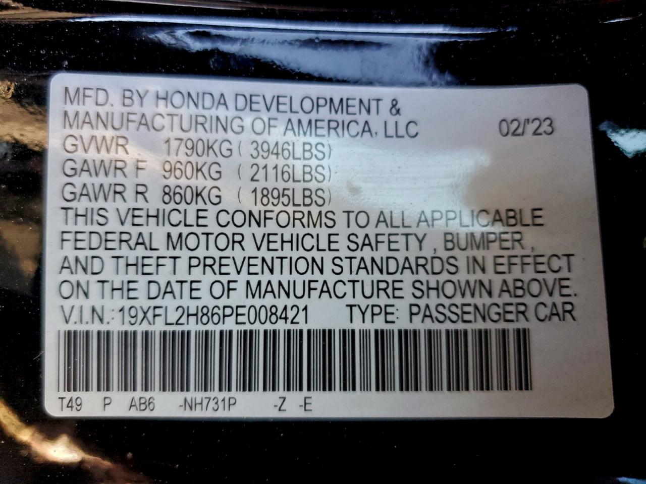 2023 HONDA CIVIC SPORT photo 12