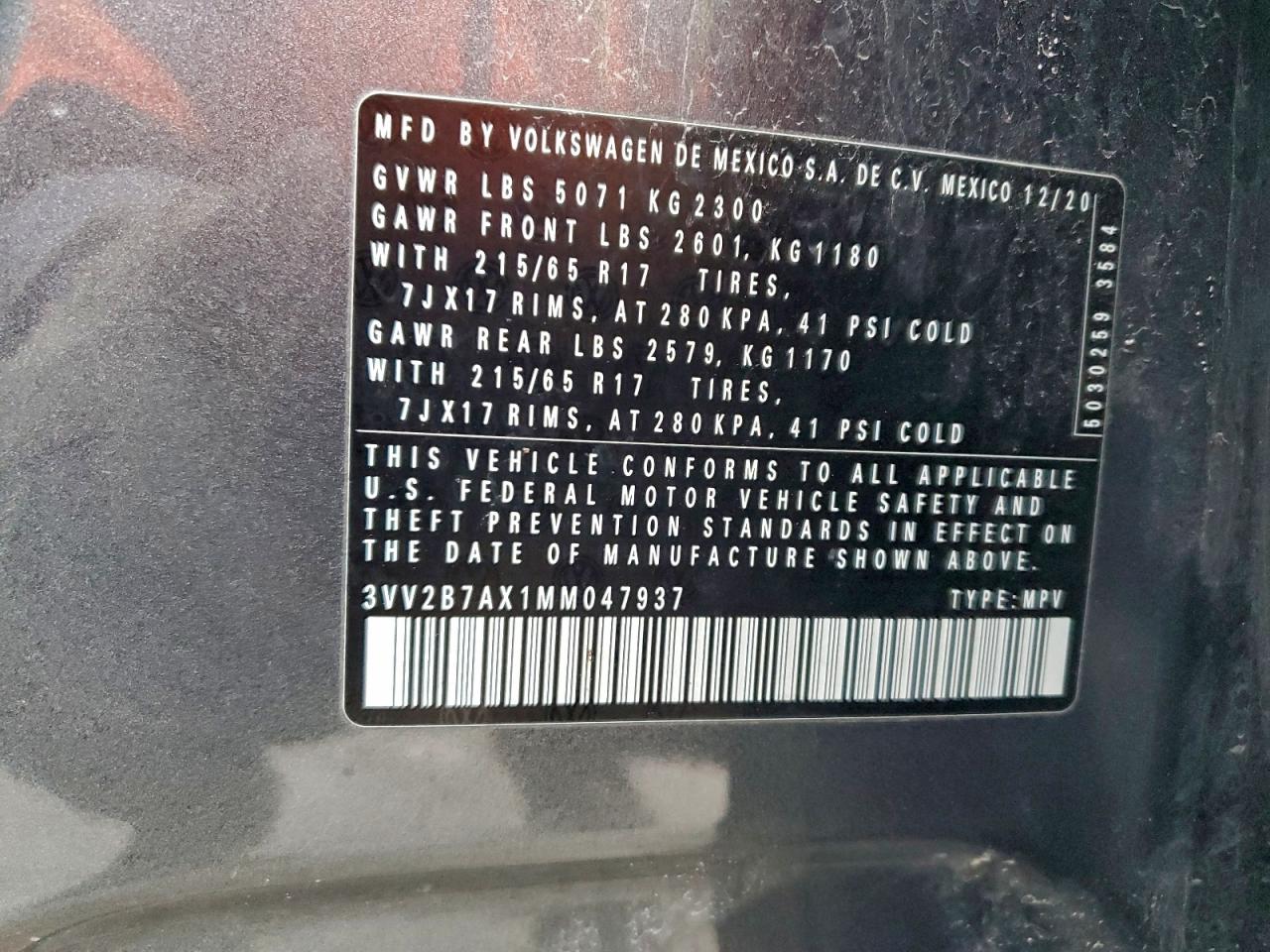 2021 VOLKSWAGEN TIGUAN SE photo 37