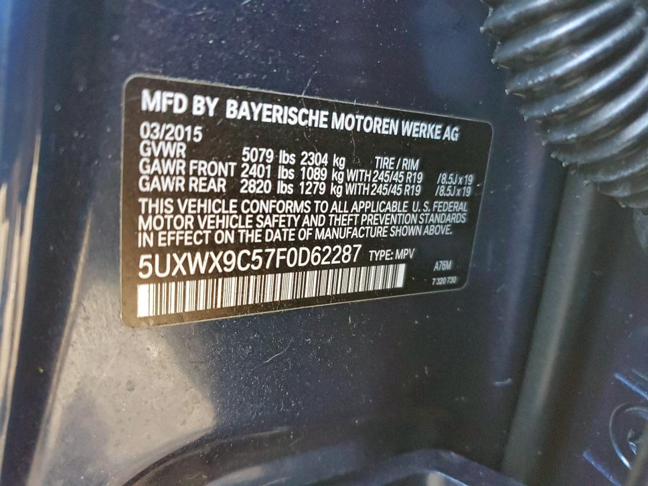 2015 BMW X3 XDRIVE28I photo 13