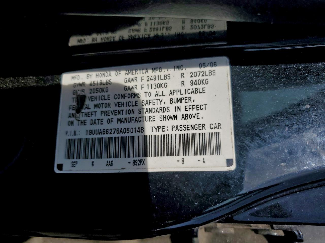 2006 ACURA 3.2TL photo 12