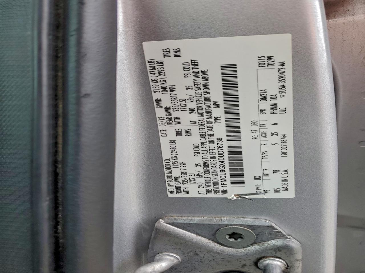 2013 FORD ESCAPE SE photo 13
